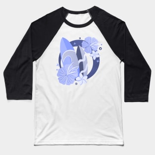 Blue retro surfboards Baseball T-Shirt